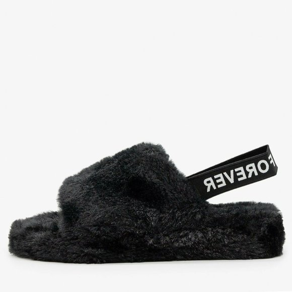 NEW๐ฅ Fluff Faux Fur Open Toe Slipper Slide Sandal - Picture 6 of 7